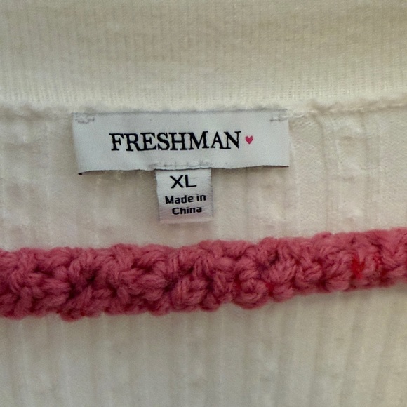 Freshman Cream Ribbed Top - Picture 2 of 4